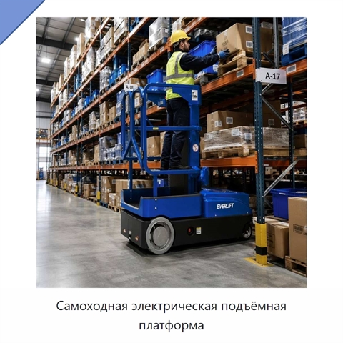 Самоходная электрическая подъёмная платформа
