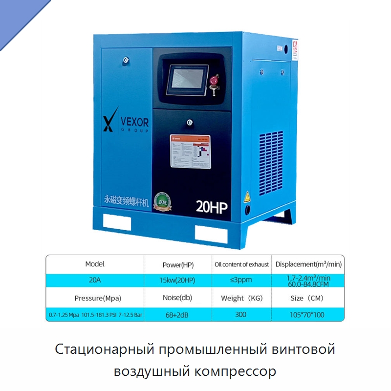 Стационарный промышленный винтовой воздушный компрессор — Промышленные компрессоры