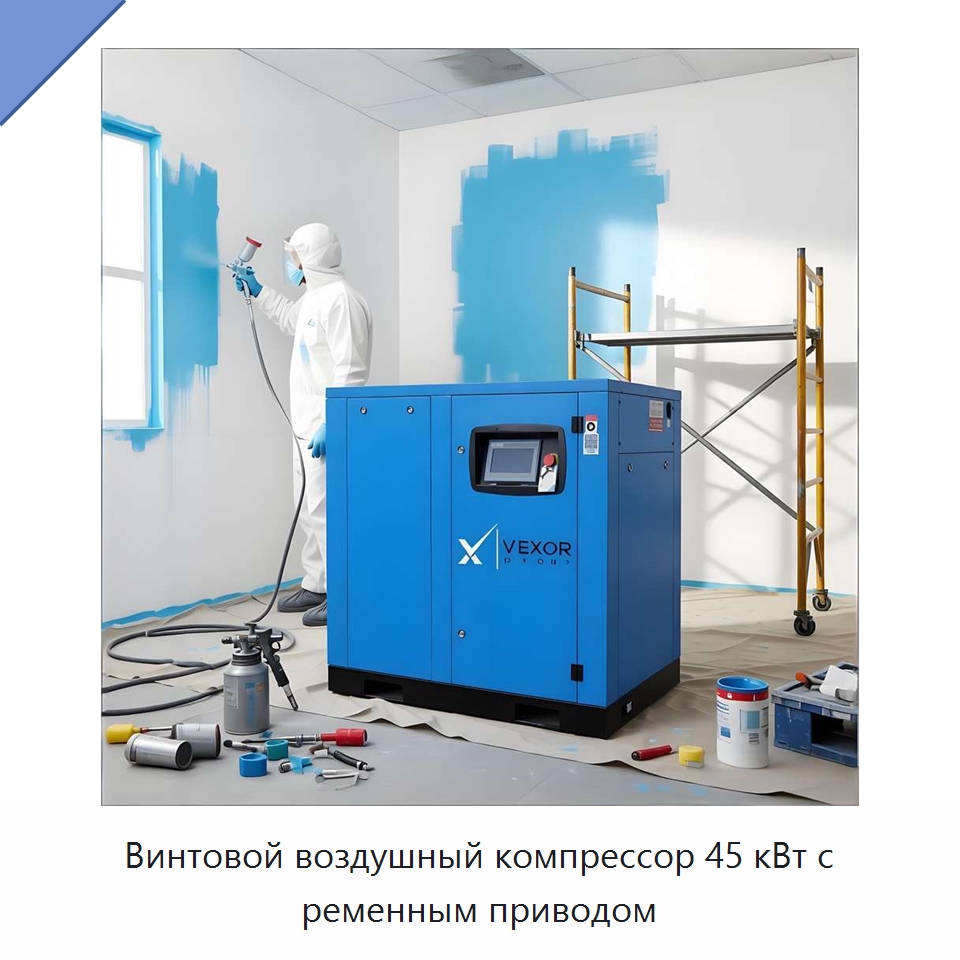 Винтовой воздушный компрессор 45 кВт с ременным приводом — Промышленные компрессоры