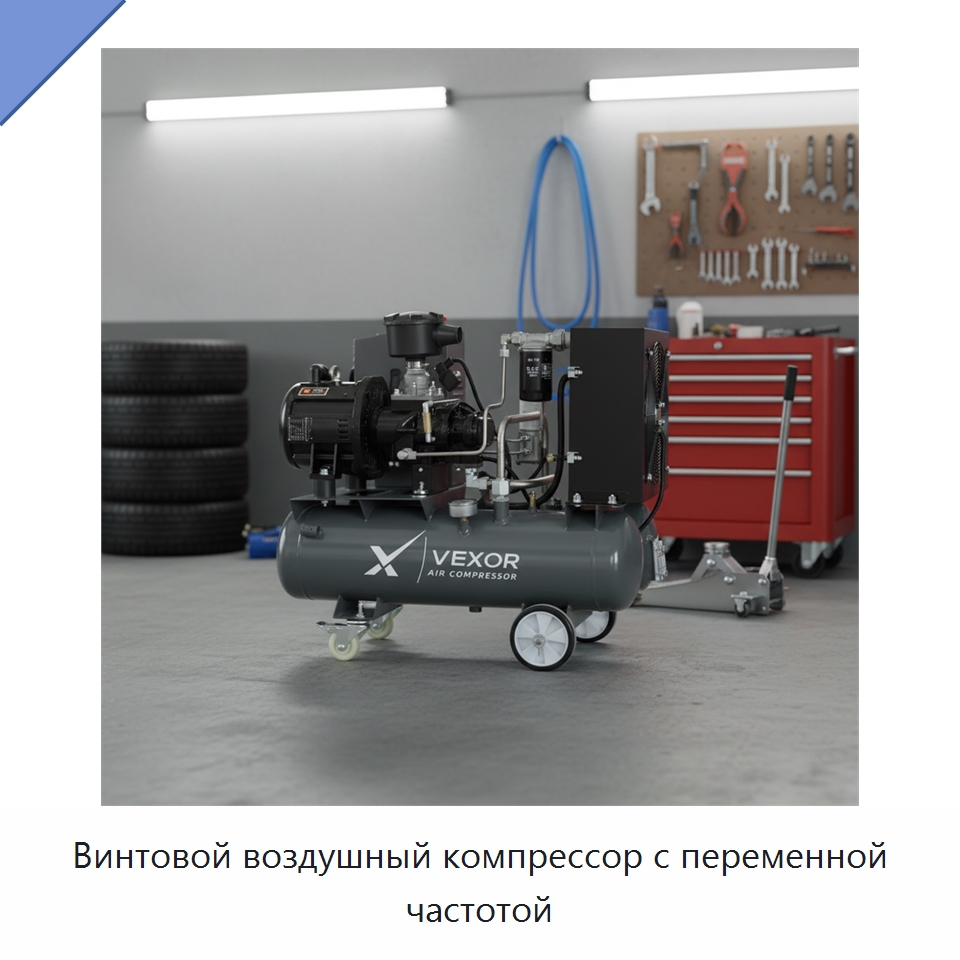 Винтовой воздушный компрессор с переменной частотой — Промышленные компрессоры