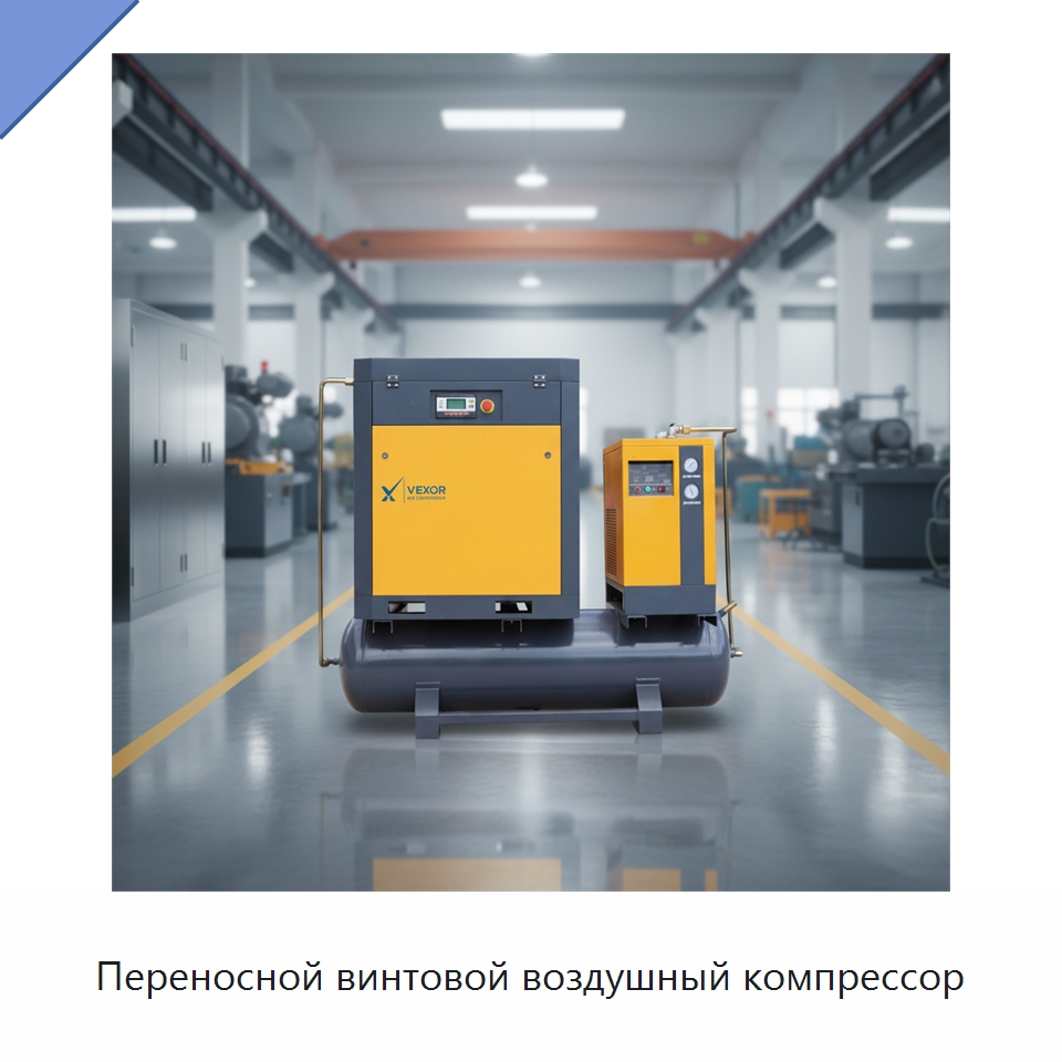 Переносной винтовой воздушный компрессор — Промышленные компрессоры