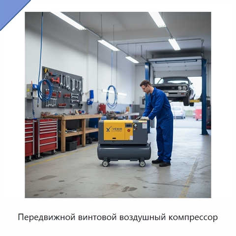 Передвижной винтовой воздушный компрессор