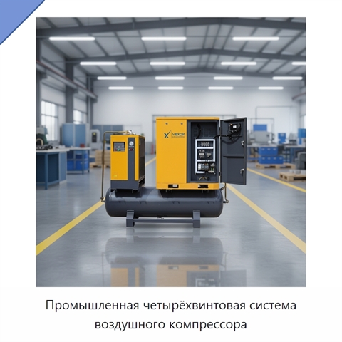 Промышленная четырёхвинтовая система воздушного компрессора
