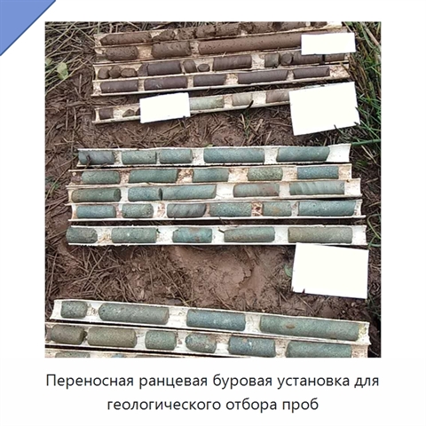 Переносная ранцевая буровая установка для геологического отбора проб