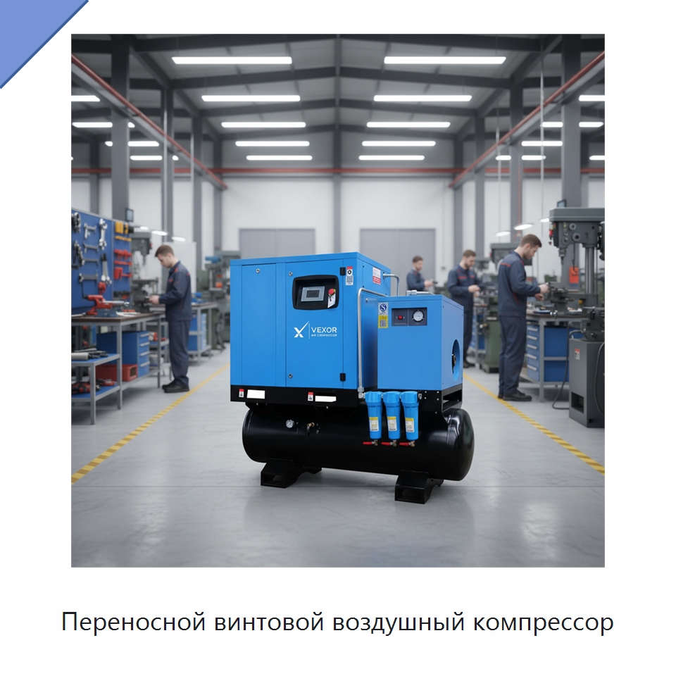 Переносной винтовой воздушный компрессор — Промышленные компрессоры