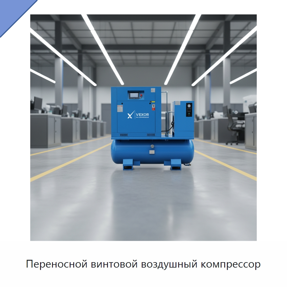 Переносной винтовой воздушный компрессор — Промышленные компрессоры