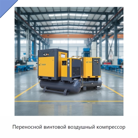 Переносной винтовой воздушный компрессор