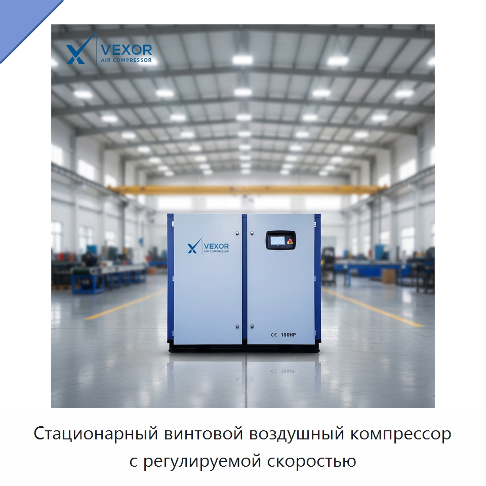 Стационарный винтовой воздушный компрессор с регулируемой скоростью — Промышленные компрессоры