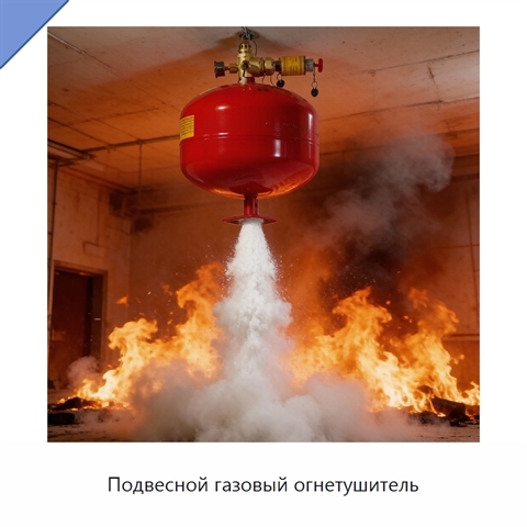 Подвесной газовый огнетушитель
