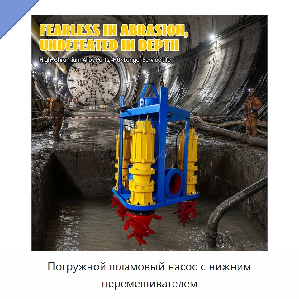 Погружной шламовый насос с нижним перемешивателем — Насосы