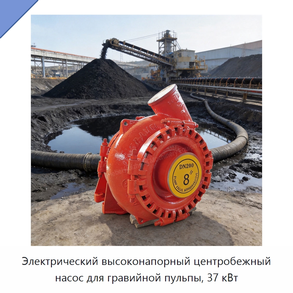 Электрический высоконапорный центробежный насос для гравийной пульпы, 37 кВт — Насосы