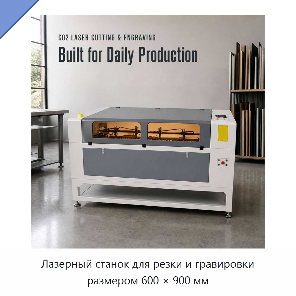 Лазерный станок для резки и гравировки размером 600 × 900 мм — Лазерные гравировальные станки