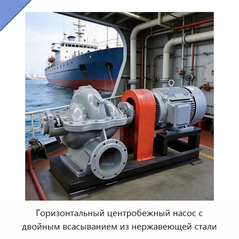 Горизонтальный центробежный насос с двойным всасыванием из нержавеющей стали