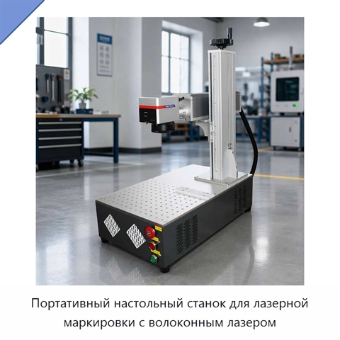 Портативный настольный станок для лазерной маркировки с волоконным лазером