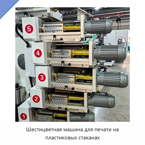 Шестицветная машина для печати на пластиковых стаканах