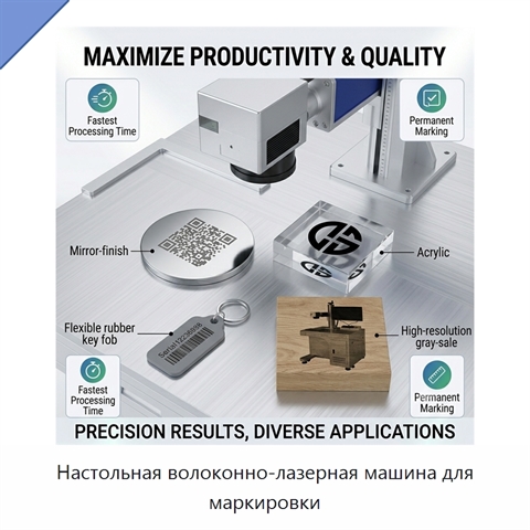 Настольная волоконно-лазерная машина для маркировки