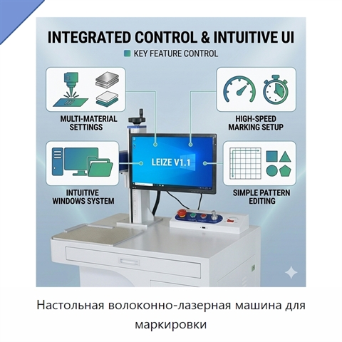 Настольная волоконно-лазерная машина для маркировки