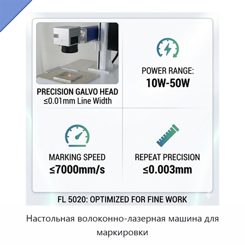 Настольная волоконно-лазерная машина для маркировки