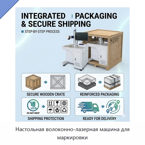 Настольная волоконно-лазерная машина для маркировки