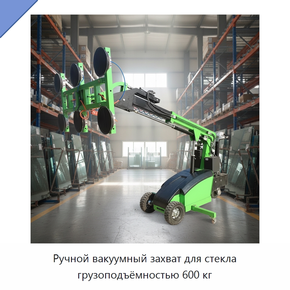 Ручной вакуумный захват для стекла грузоподъёмностью 600 кг — Оборудование для производства стекла