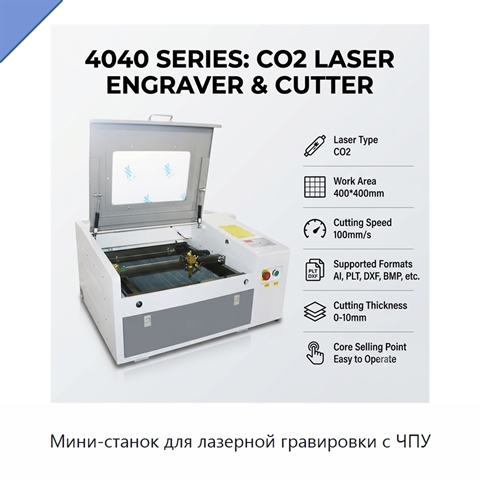 Мини-станок для лазерной гравировки с ЧПУ
