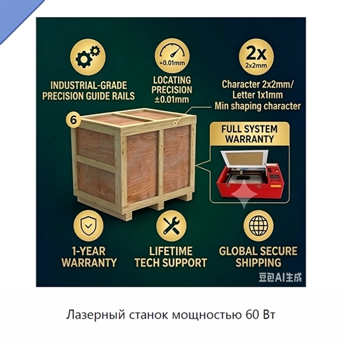 Лазерный станок мощностью 60 Вт