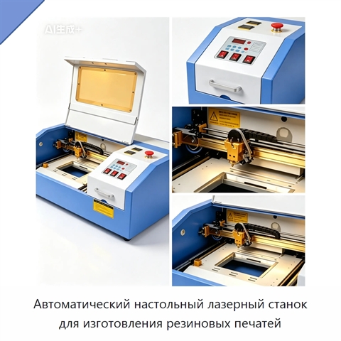 Автоматический настольный лазерный станок для изготовления резиновых печатей