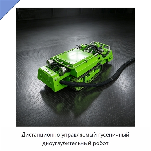 Дистанционно управляемый гусеничный дноуглубительный робот