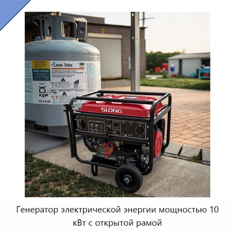 Генератор электрической энергии мощностью 10 кВт с открытой рамой