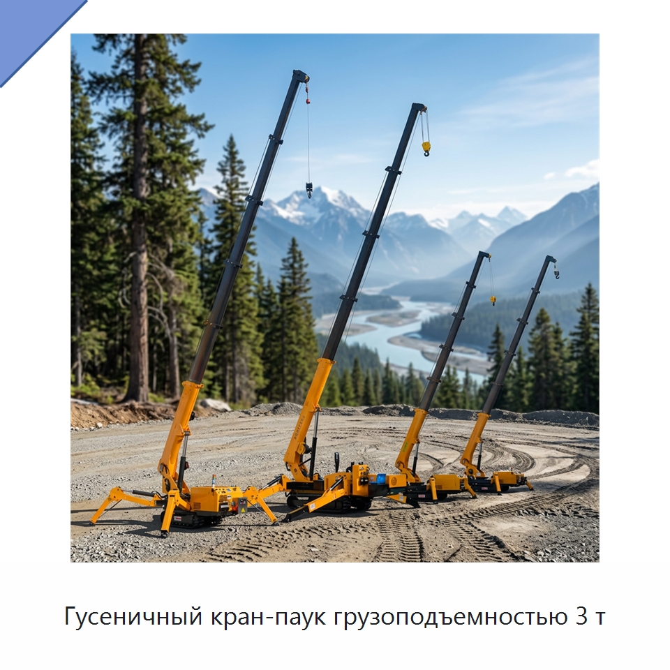 Гусеничный кран-паук грузоподъемностью 3 т — Краны
