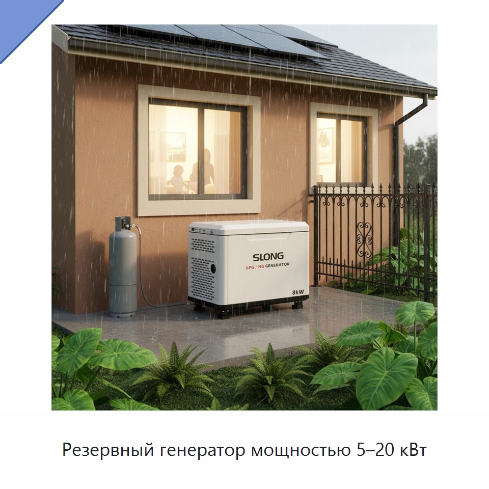 Резервный генератор мощностью 5–20 кВт — Газотурбинные генераторы
