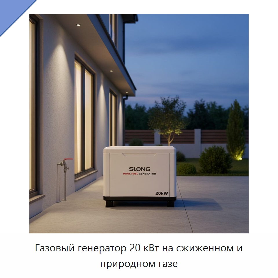 Газовый генератор 20 кВт на сжиженном и природном газе — Бензиновые генераторы