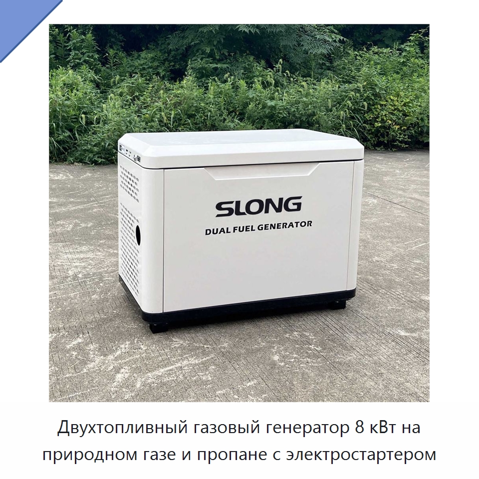 Двухтопливный газовый генератор 8 кВт на природном газе и пропане с электростартером — Газотурбинные генераторы