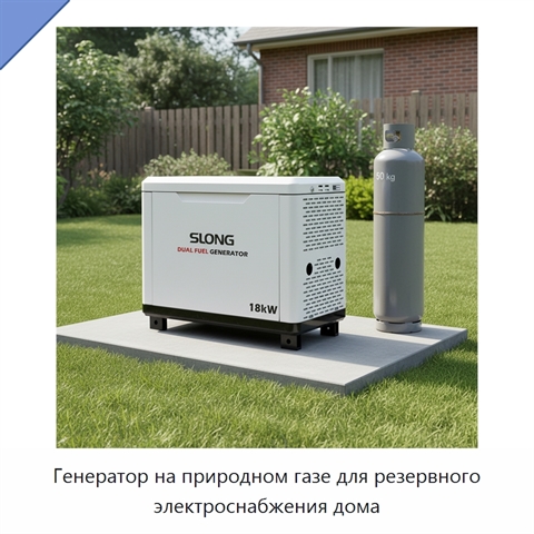 Генератор на природном газе для резервного электроснабжения дома