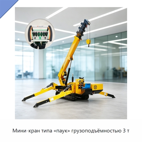 Мини-кран типа «паук» грузоподъёмностью 3 т