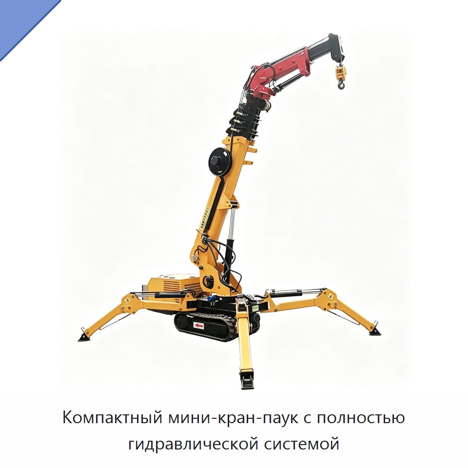 Компактный мини-кран-паук с полностью гидравлической системой — Краны