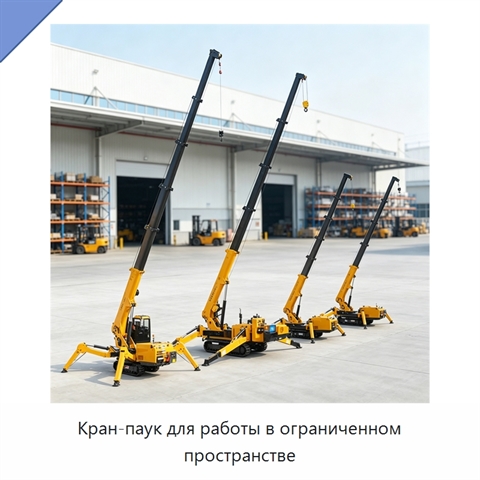Кран-паук для работы в ограниченном пространстве
