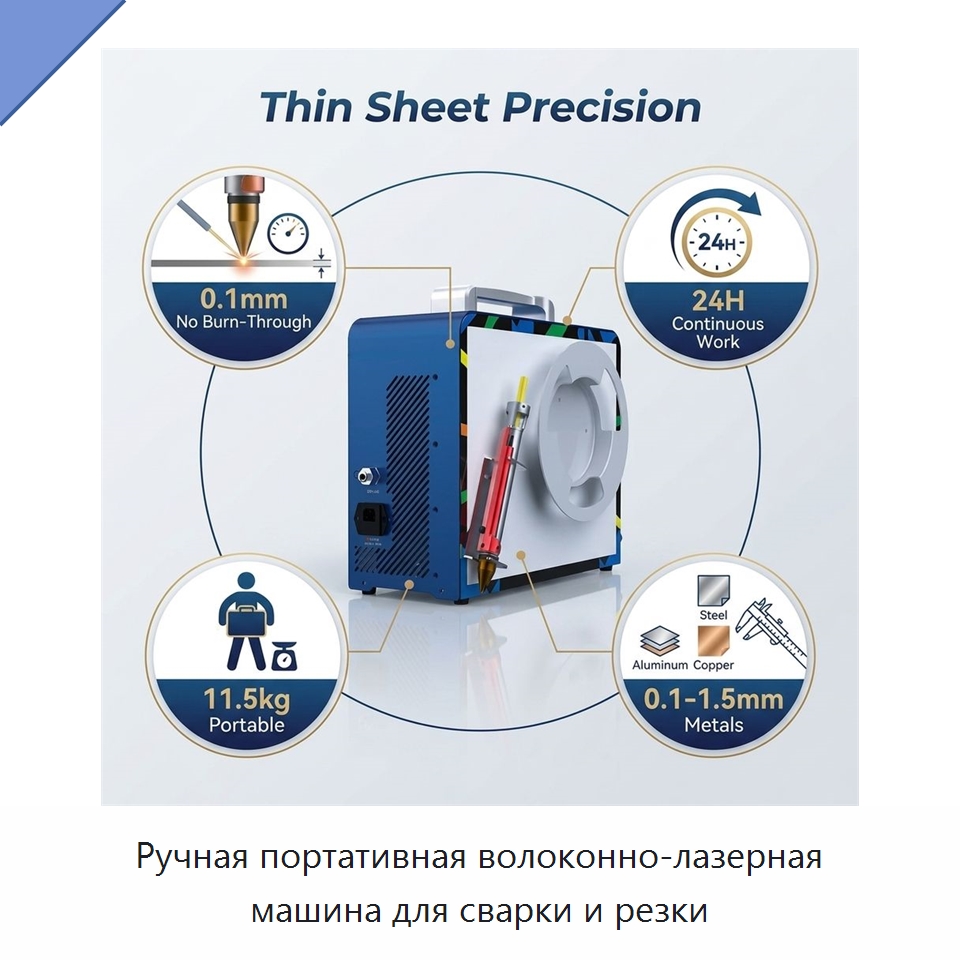 Ручная портативная волоконно-лазерная машина для сварки и резки — Установки лазерной сварки