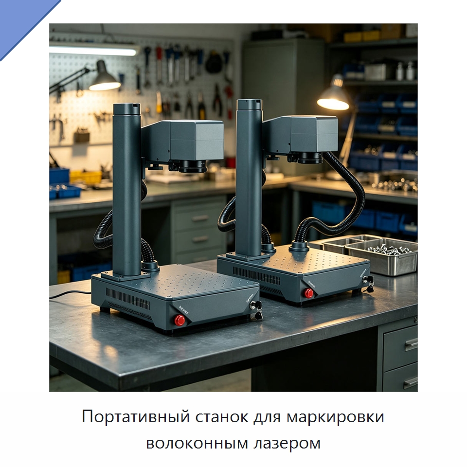 Портативный станок для маркировки волоконным лазером — Лазерные маркировочные станки