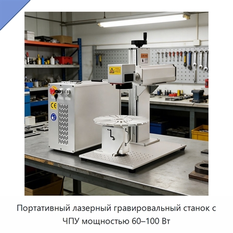 Портативный лазерный гравировальный станок с ЧПУ мощностью 60–100 Вт
