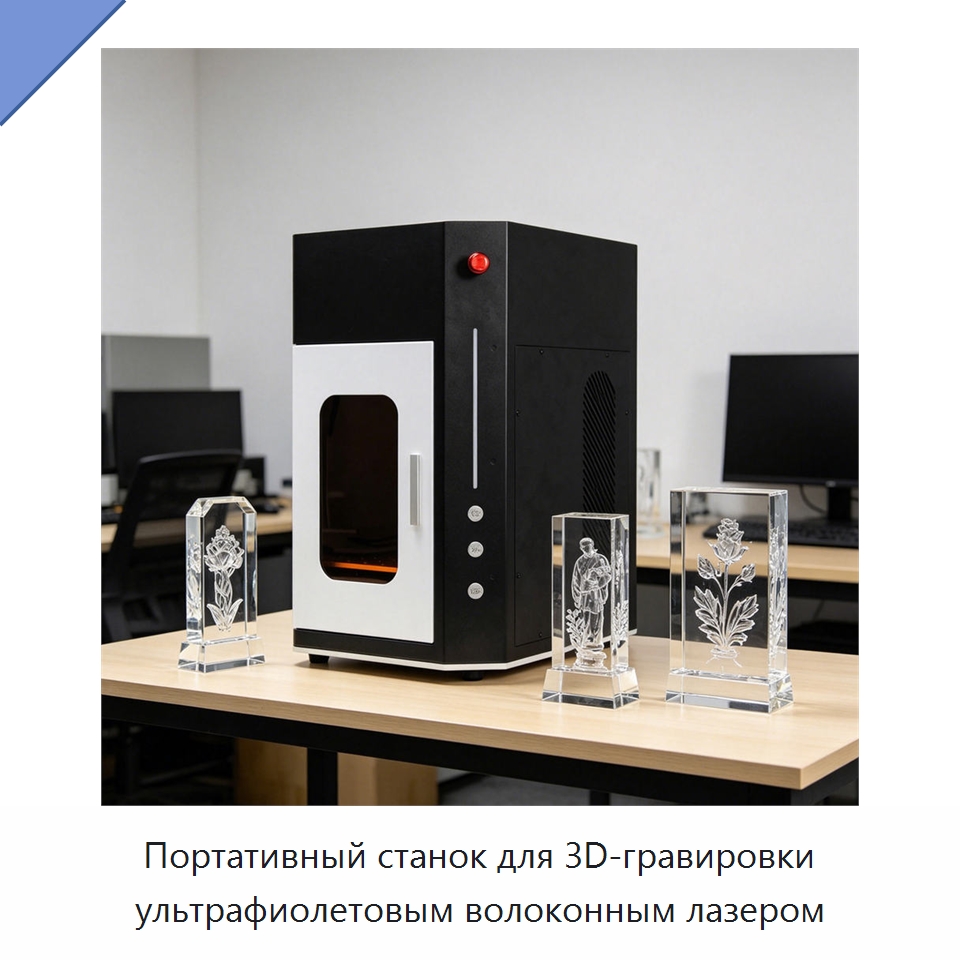 Портативный станок для 3D-гравировки ультрафиолетовым волоконным лазером — Лазерные гравировальные станки