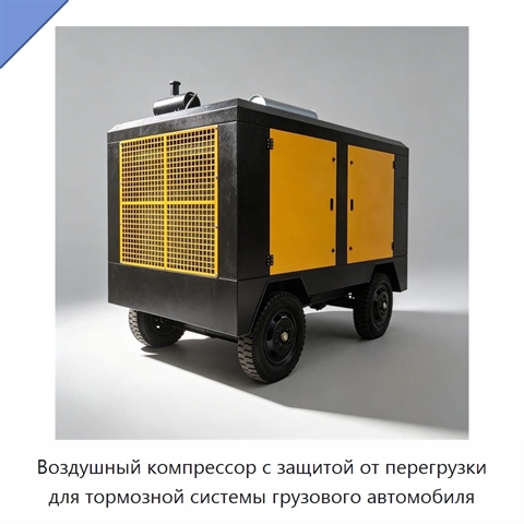 Воздушный компрессор с защитой от перегрузки для тормозной системы грузового автомобиля