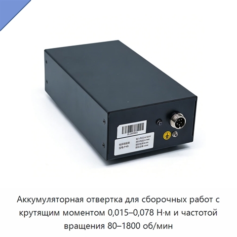 Аккумуляторная отвертка для сборочных работ с крутящим моментом 0,015–0,078 Н·м и частотой вращения 80–1800 об/мин