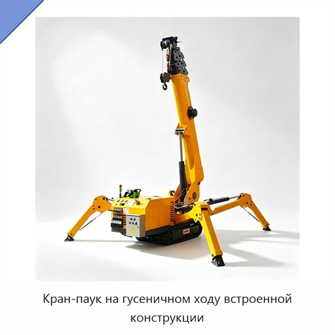 Кран-паук на гусеничном ходу встроенной конструкции