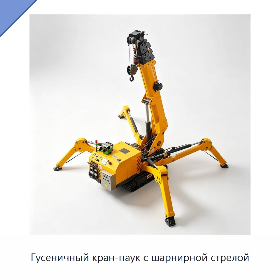 Гусеничный кран-паук с шарнирной стрелой — Краны