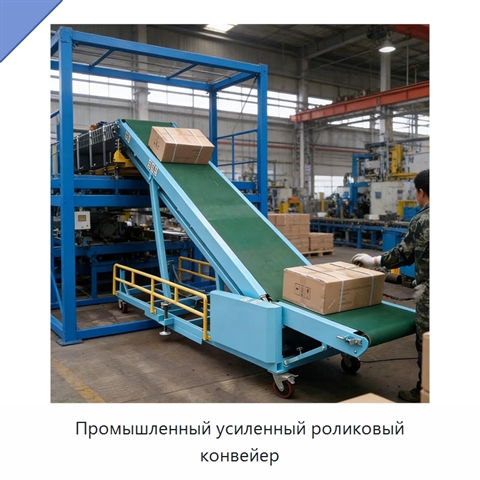 Промышленный усиленный роликовый конвейер