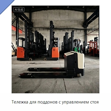 Тележка для поддонов с управлением стоя