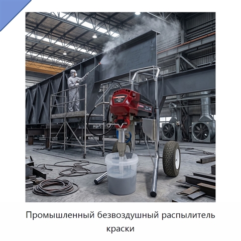 Промышленный безвоздушный распылитель краски