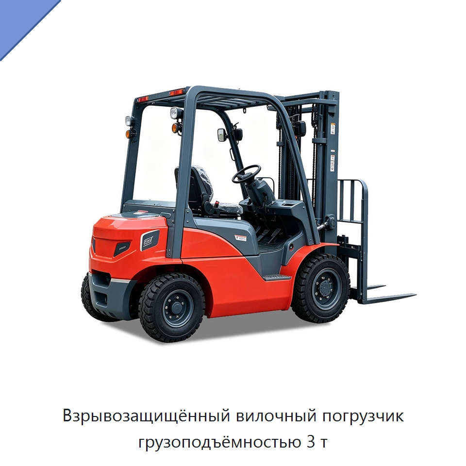 Взрывозащищённый вилочный погрузчик грузоподъёмностью 3 т — Вилочные погрузчики