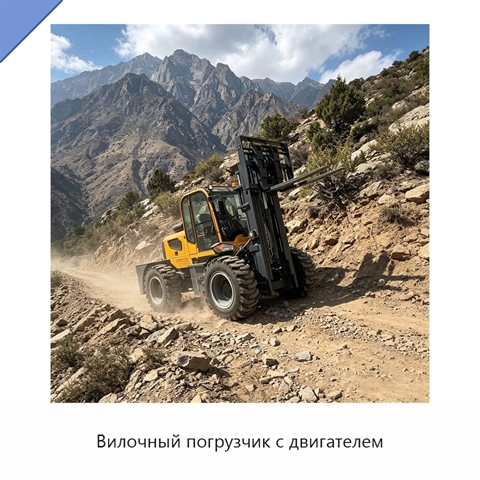 Вилочный погрузчик с двигателем